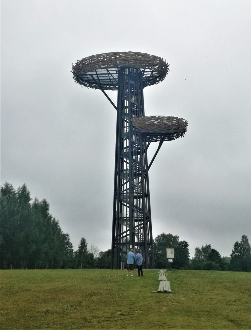 Rõuge sightseeing tower "Pesapuu" in South Estonia
