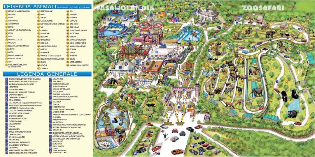 Fasanolandia - Map of the whole park