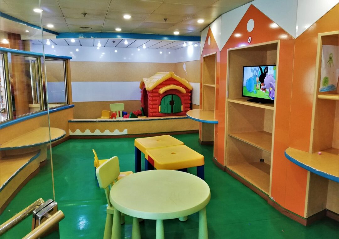 Children's playroom on Grimaldi Lines ferry Zeus Palace