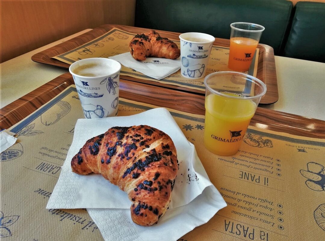 Grimaldi Lines - prebooked standard breakfast on the ferry